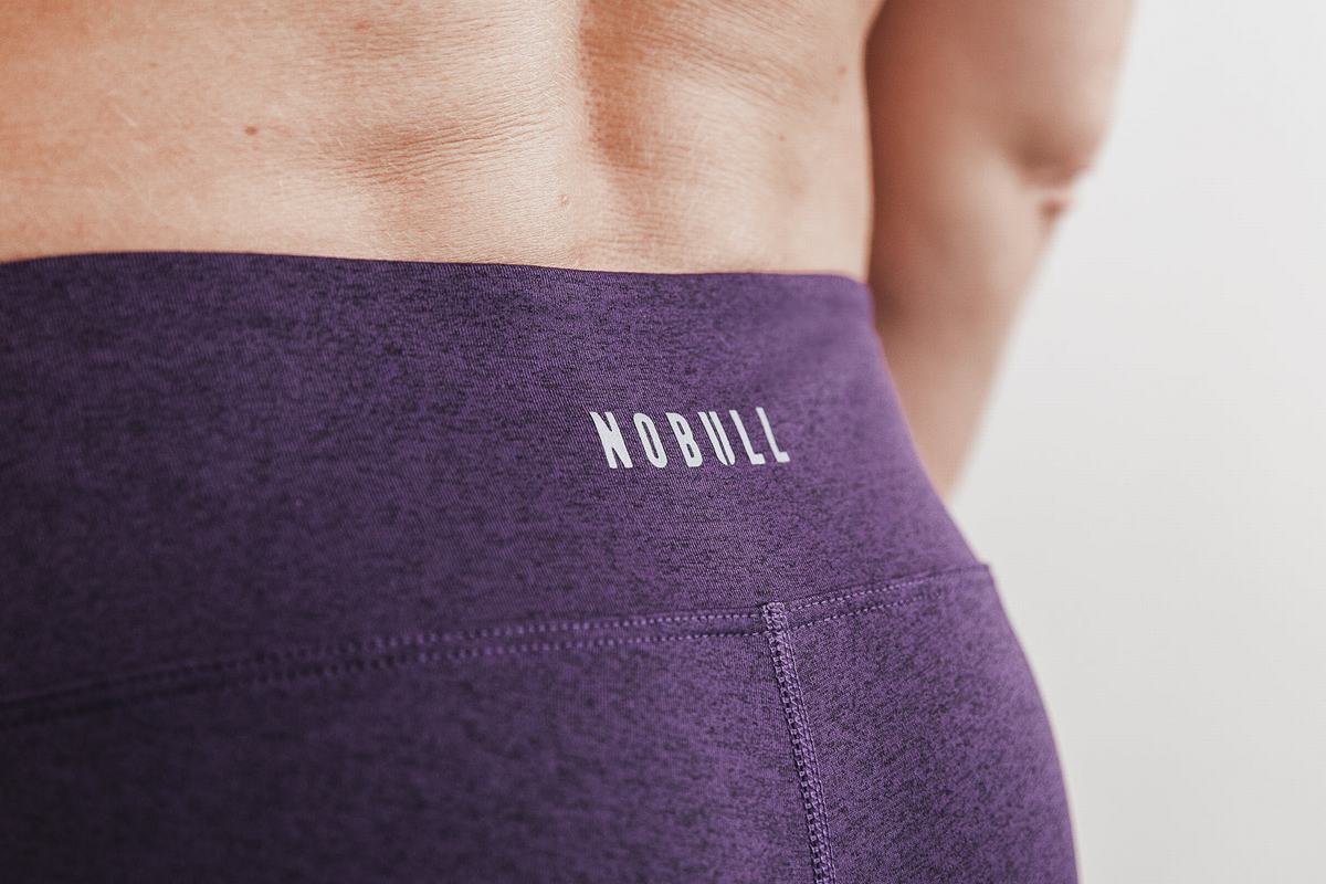 Nobull 2'' Plush Heather Women's Shorts Dark Purple | Australia (XG8357)